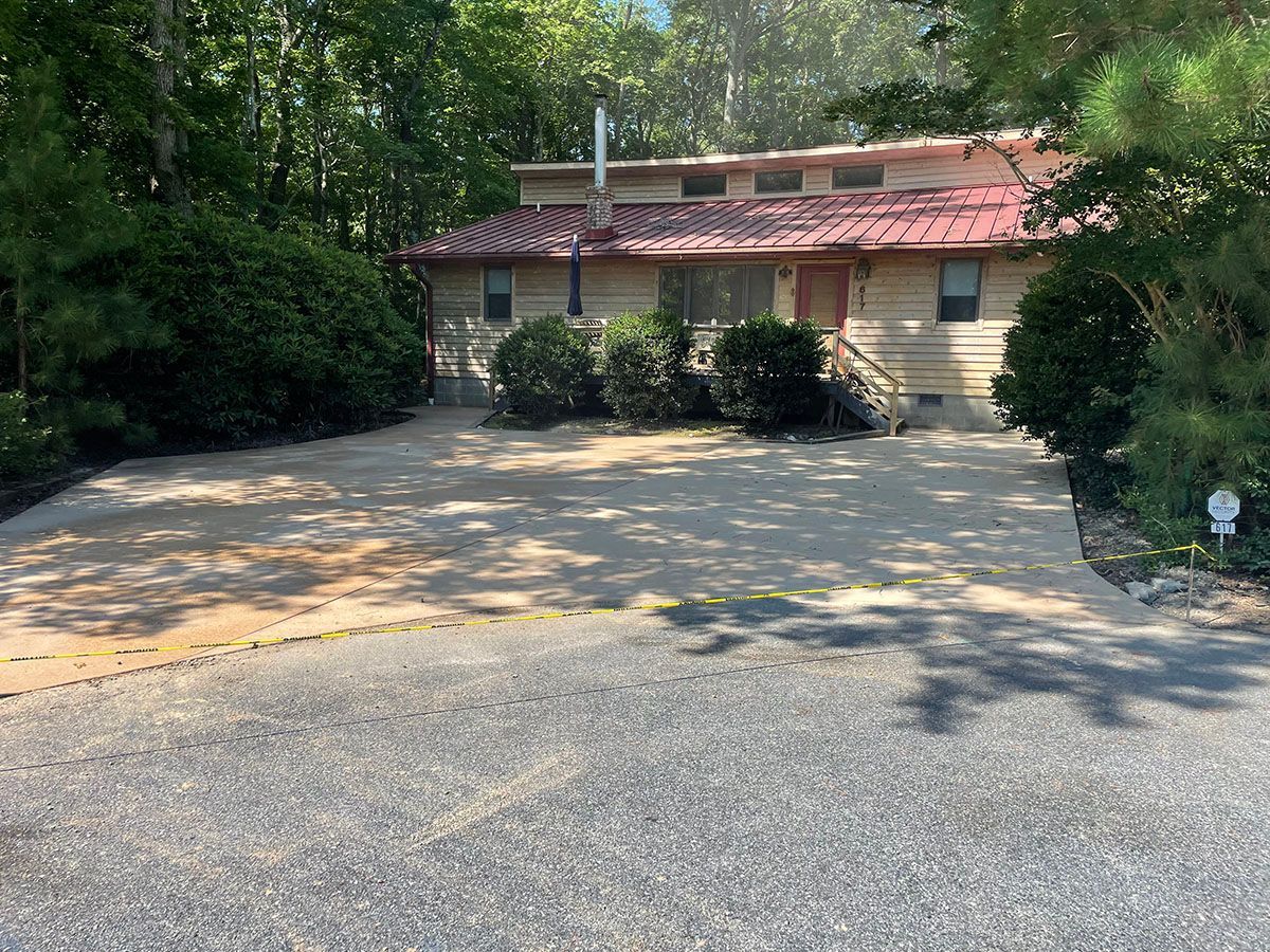 Traditional concrete driveway