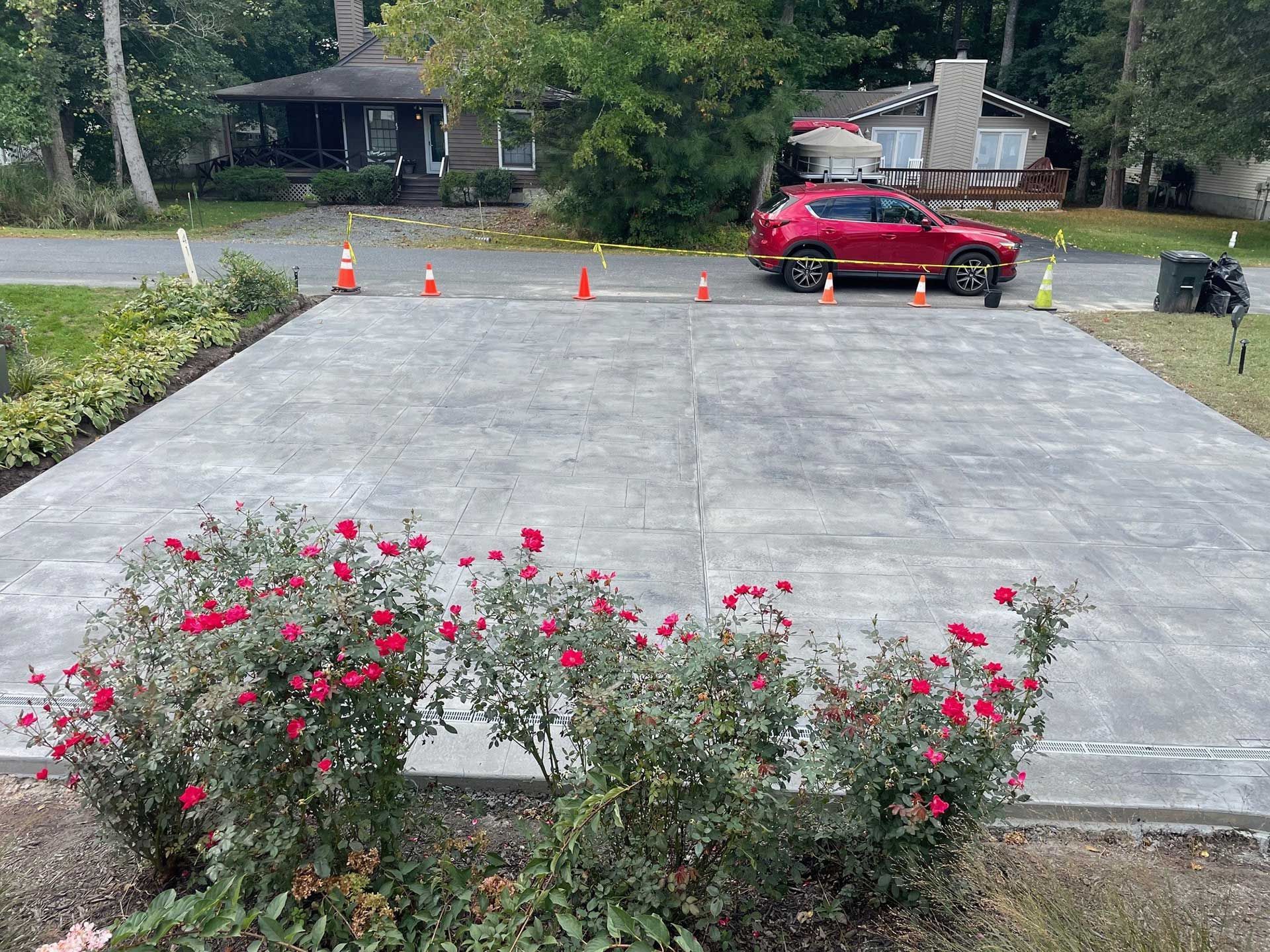 stamped concrete driveway