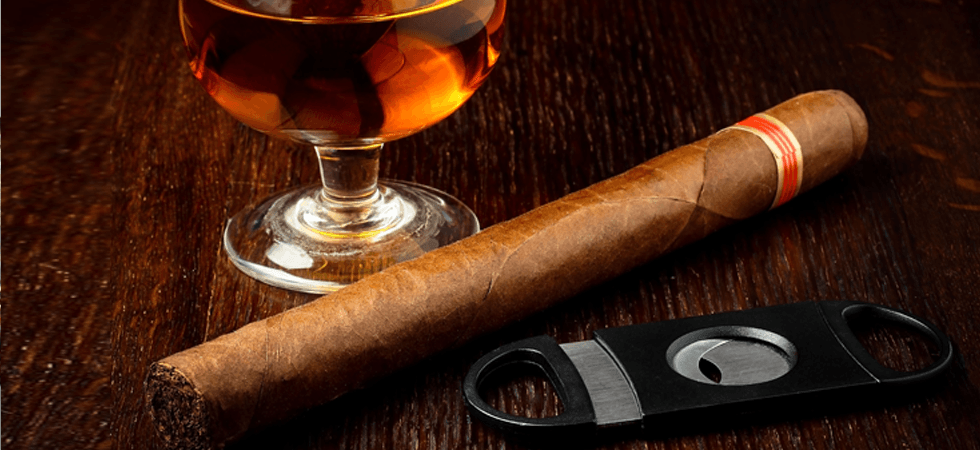 Cigar and a glass of whiskey