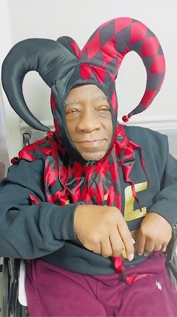 man in clown costume