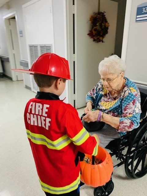 kid in fire chief costume
