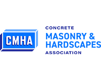 CMHA logo with blue text for Concrete Masonry & Hardscapes Association