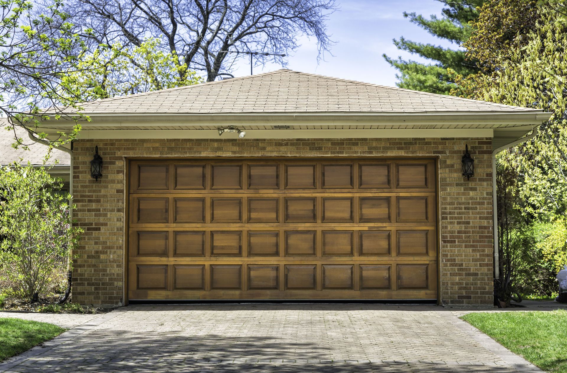 real wood garage door