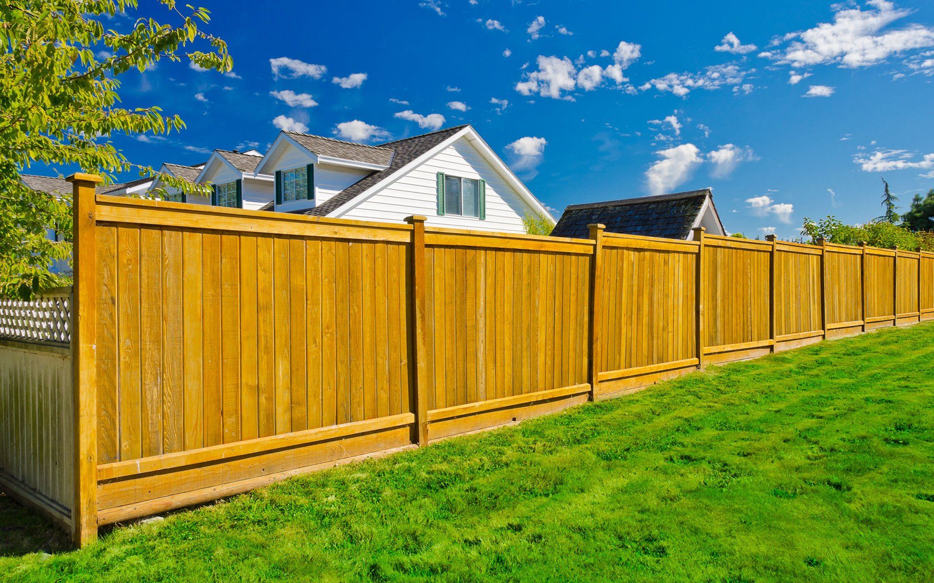 Wood fencing