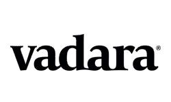 Vadara logo in black text.