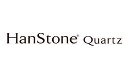 HanStone Quartz logo. Black text on white background.