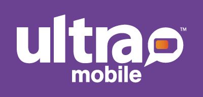 The ultra mobile logo is on a purple background.