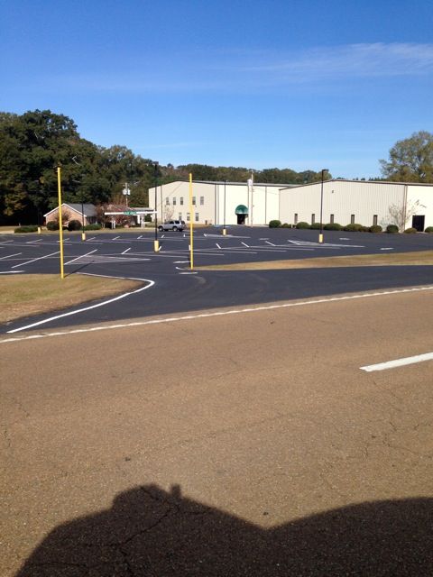 Parking lot stripping