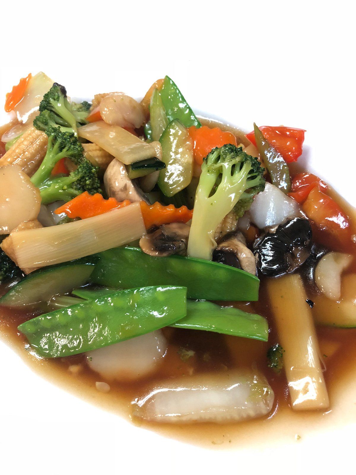 Vegetable delight on plate