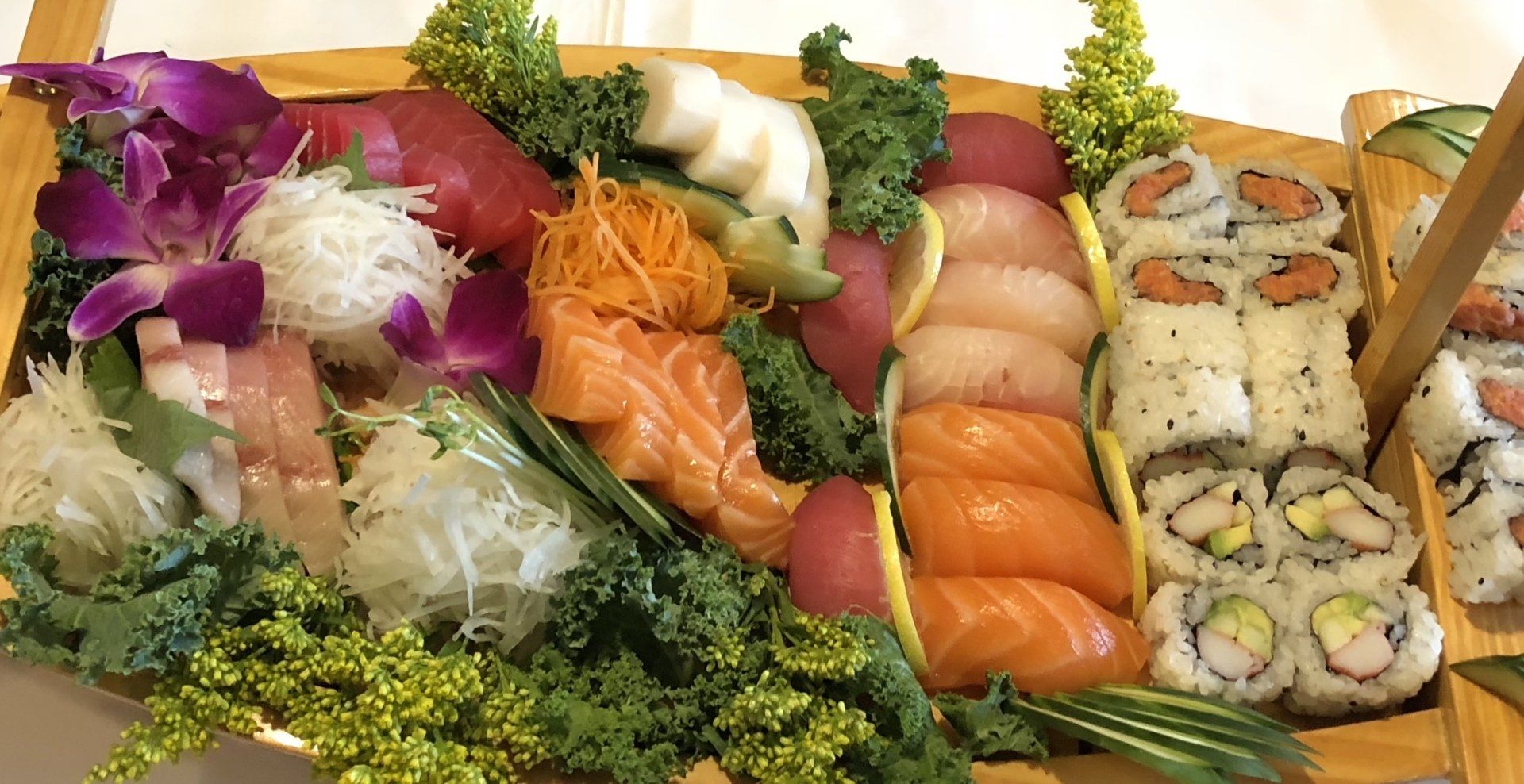 Sushi and sashimi boat
