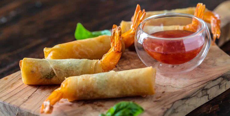 Firecracker shrimp with sauce