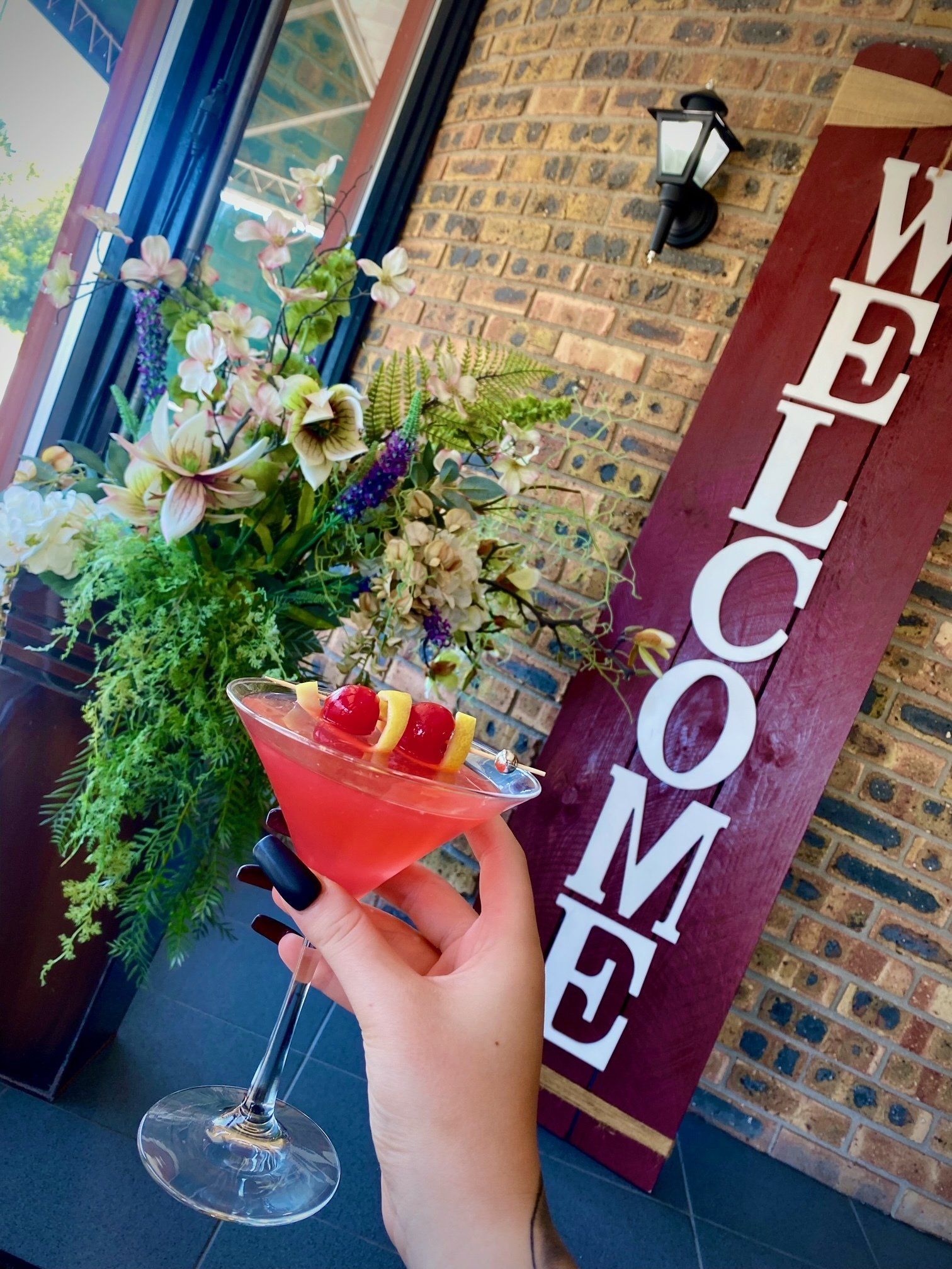 pink drink with cheery on top #2