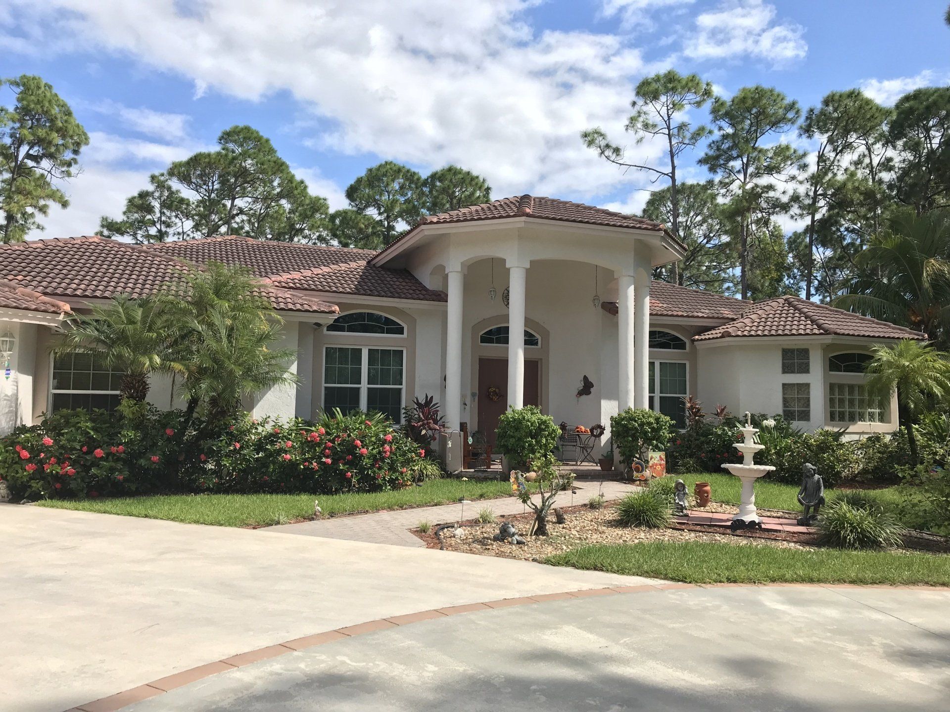 Huge house with glass windows