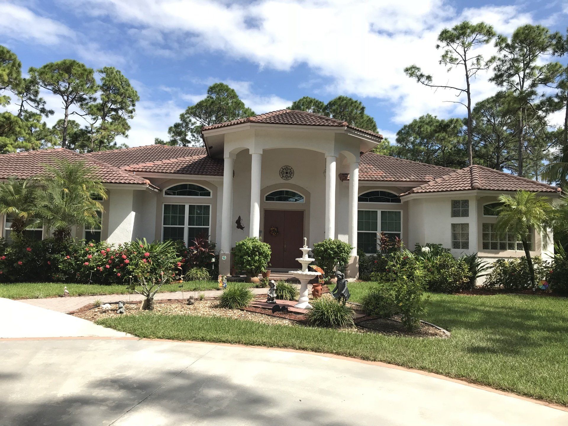 Huge house with glass windows