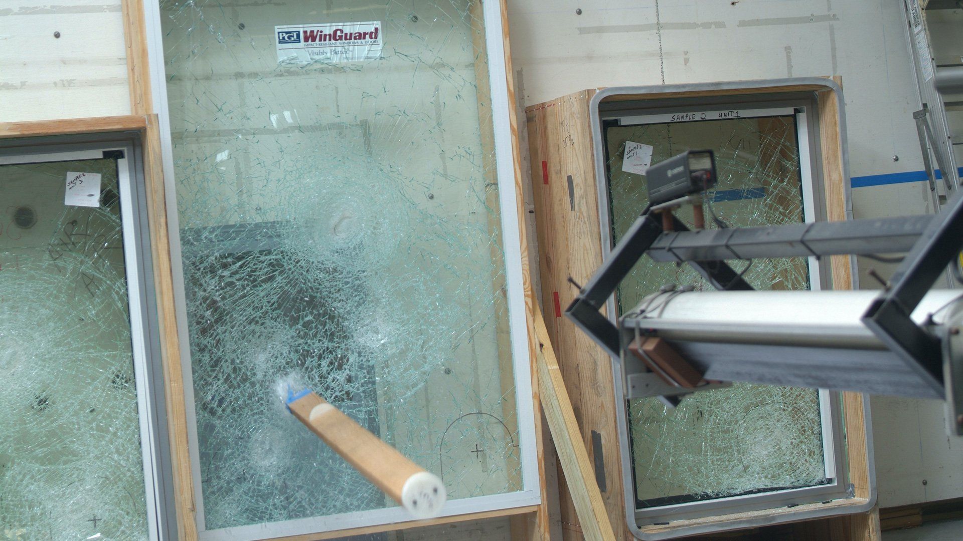 Broken glass windows