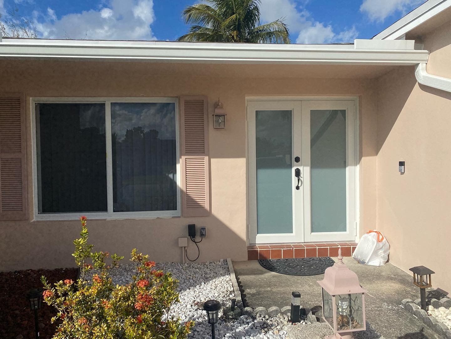 Glass windows and door