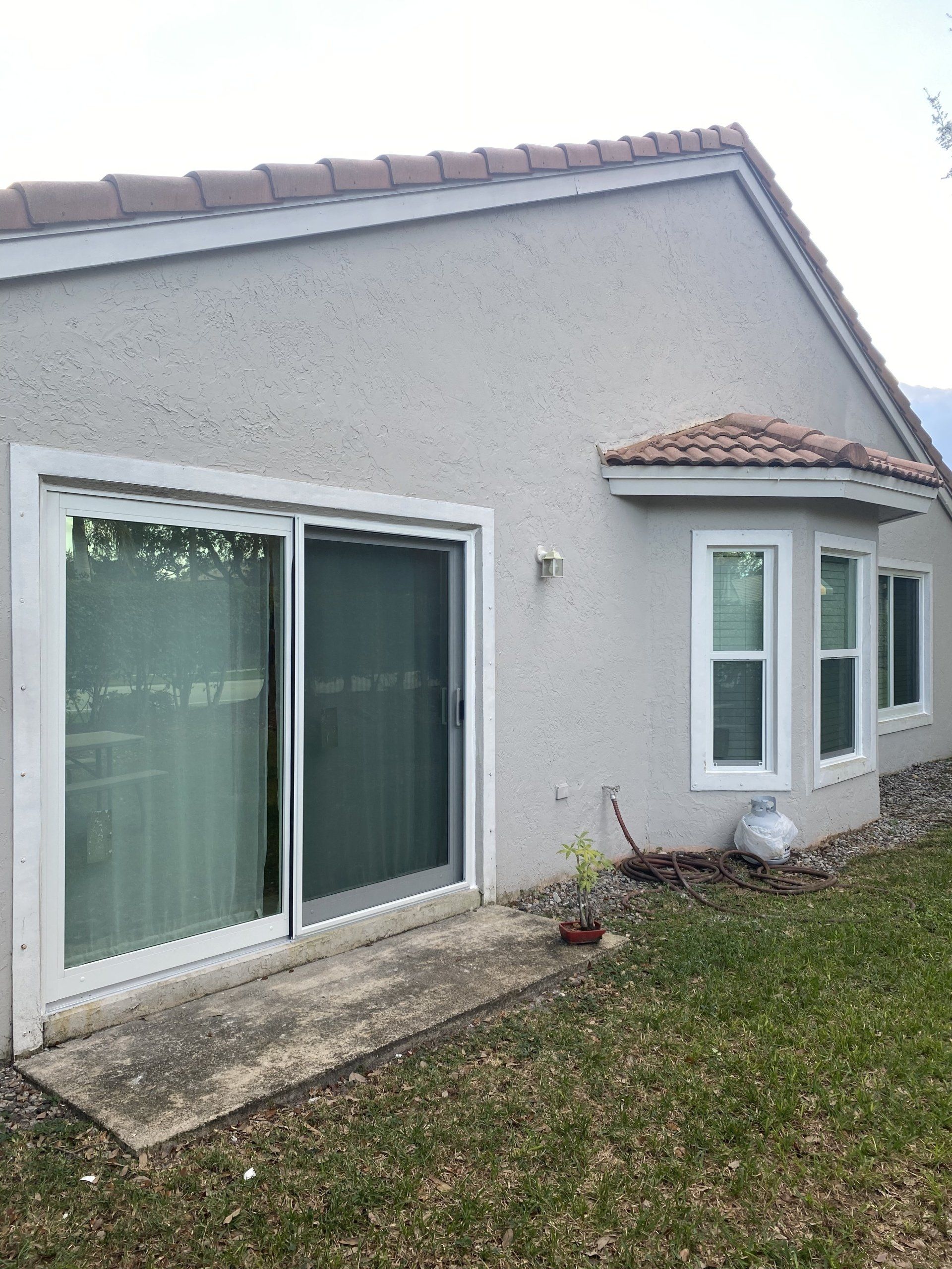 Glass windows and door