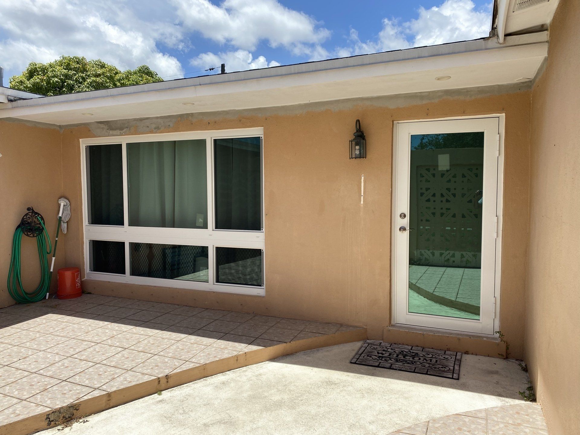 Glass windows and door