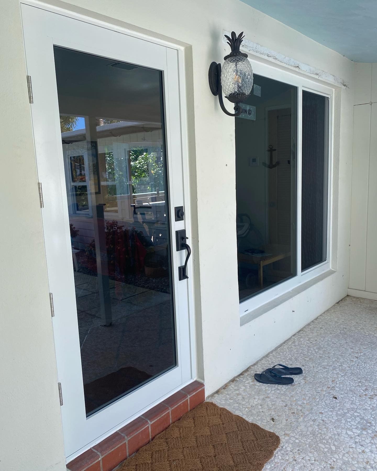 Glass windows and door