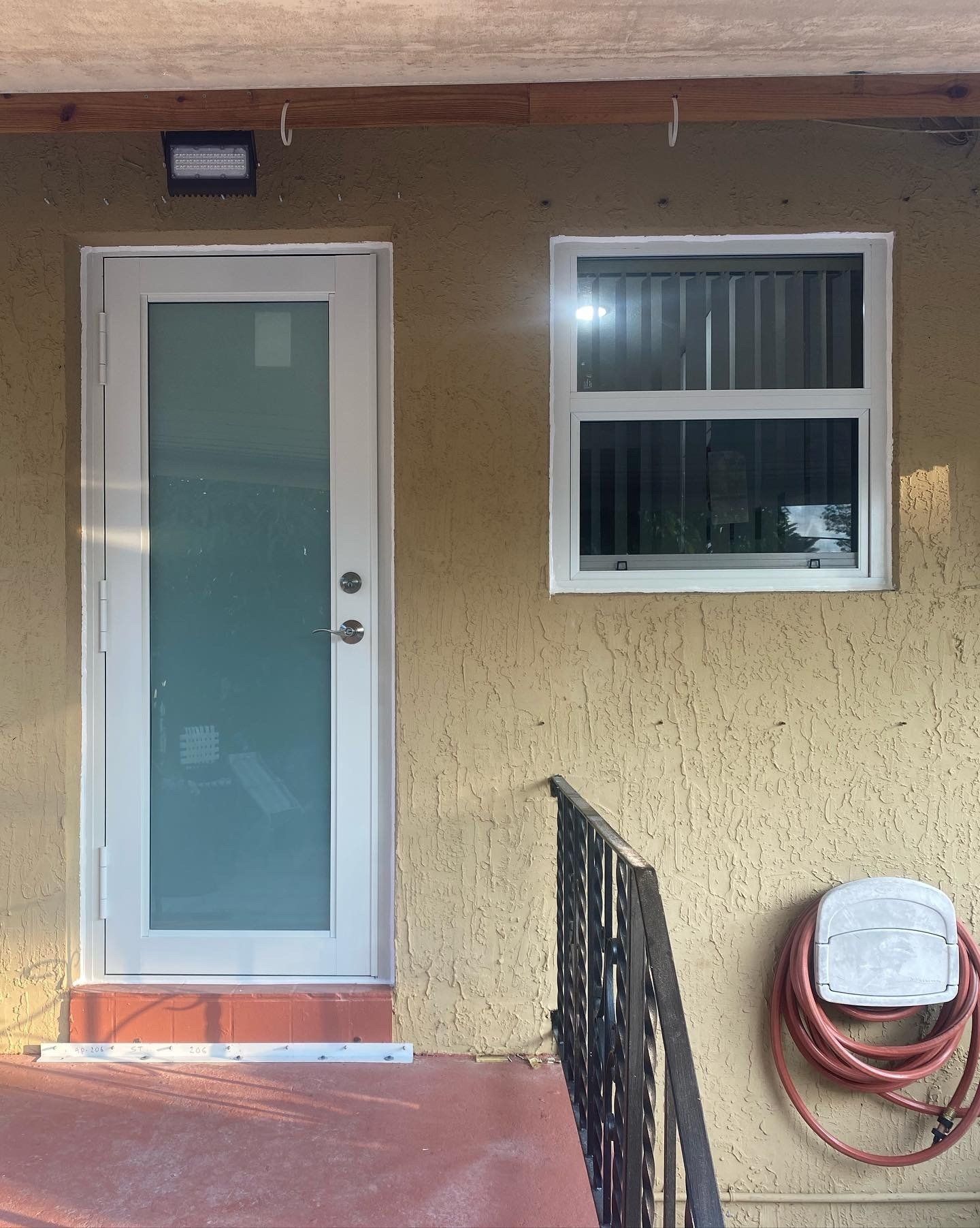 Glass windows and door