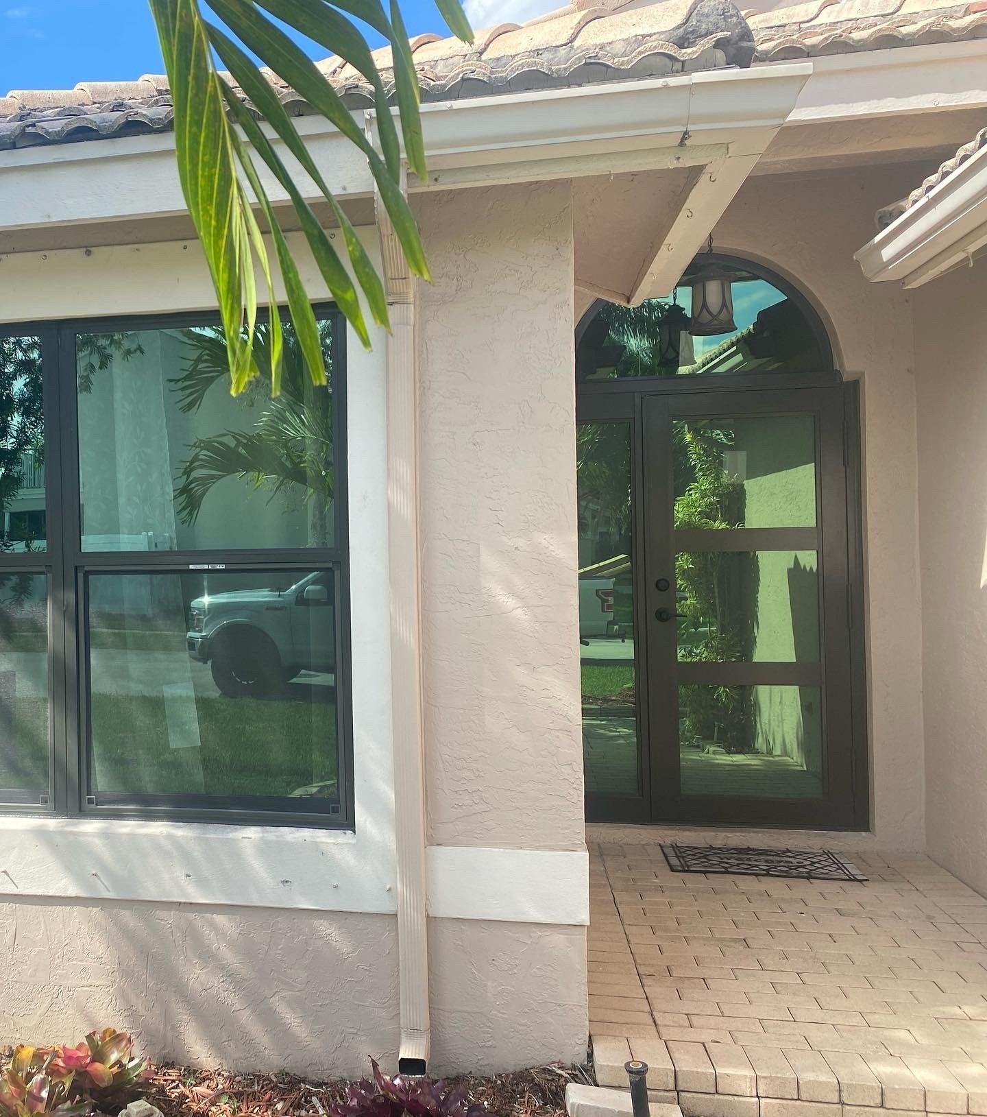 Glass windows and door