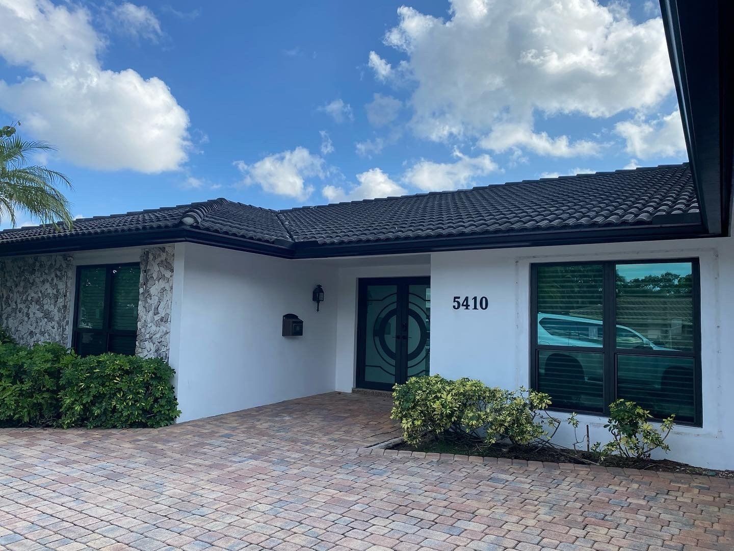 Glass windows and door