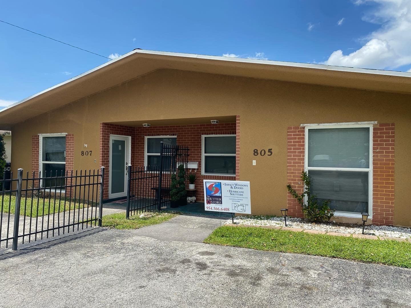 Glass windows and door