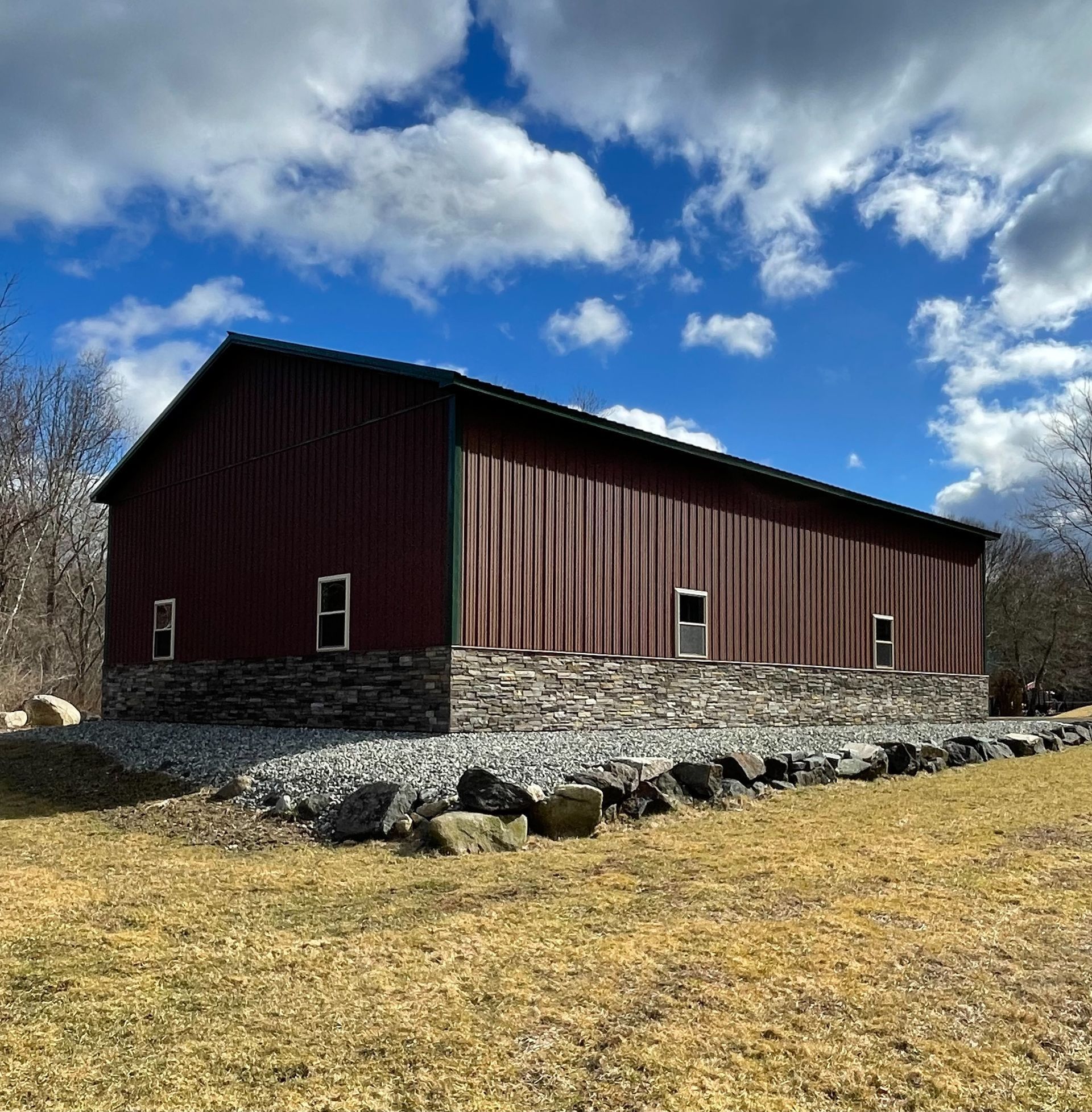 Pole building garage storage