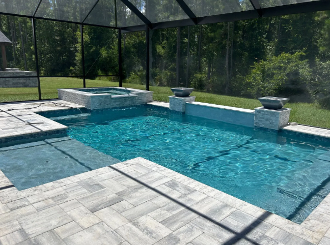 Pool with turquoise water