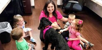 Dr. Rani with kids