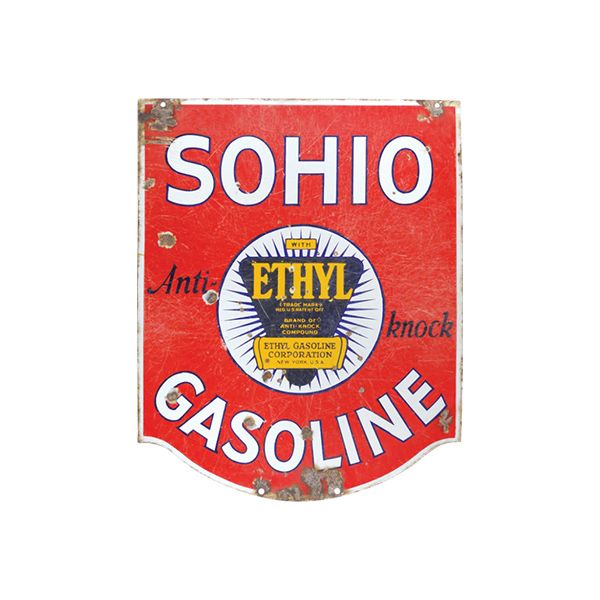 Sohio Ethyl Gasoline Porcelain Sign
