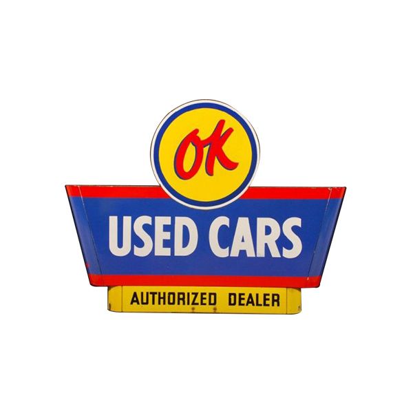 Ok Used Cars Porcelain Sign