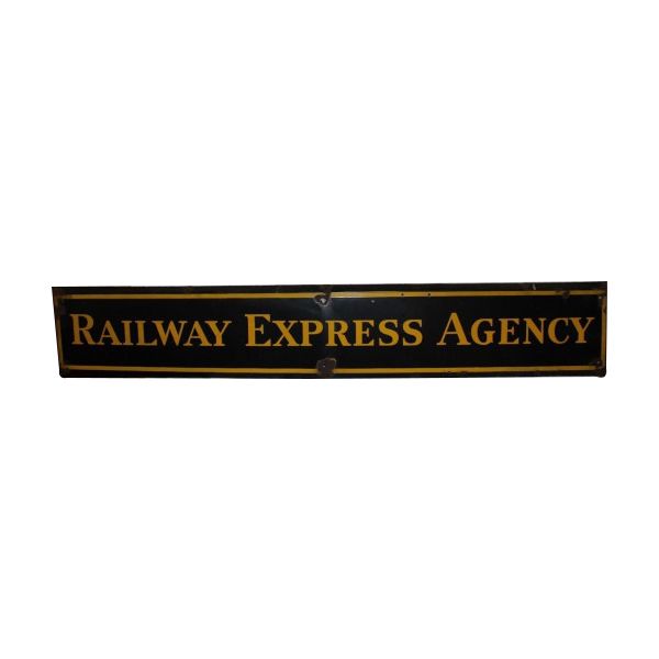Railway Express Agency Long Horizontal Porcelain Sign