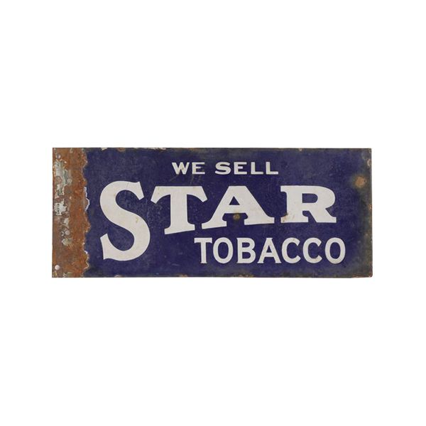 Star Tobacco Flange Porcelain Sign