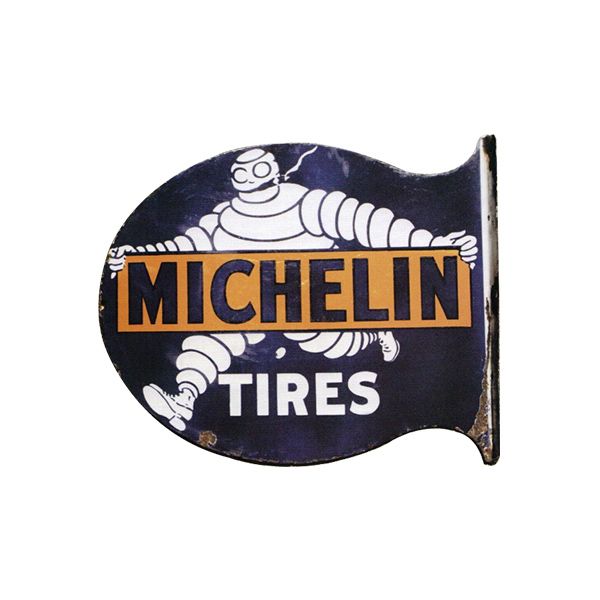 Michelin Tires Flange Porcelain Sign