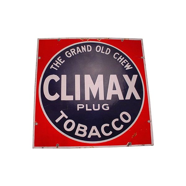 Climax Tobacco Porcelain Sign