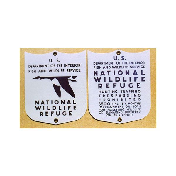 National Wildlife Refuge Porcelain Sign