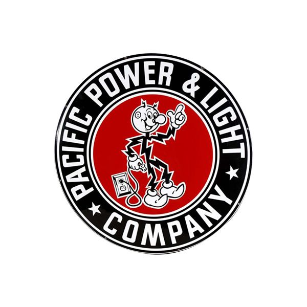 Pacific Power and Light Company Porcelain Sign