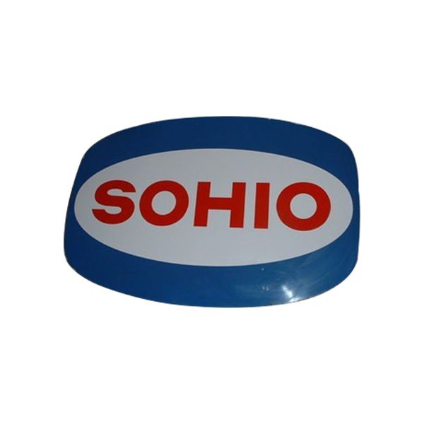 Sohio Red Blue and White Oval Porcelain Sign