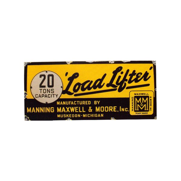 Load Lifter Porcelain Sign