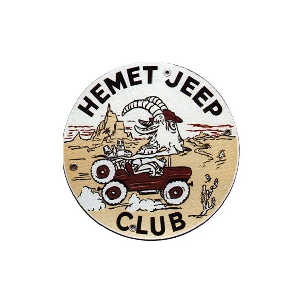 Hemet Jeep Club Porcelain Sign
