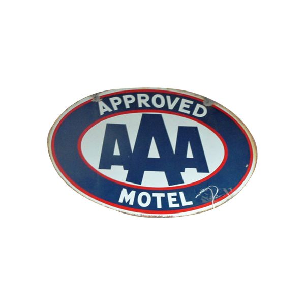 AAA Approved Motel Porcelain Sign