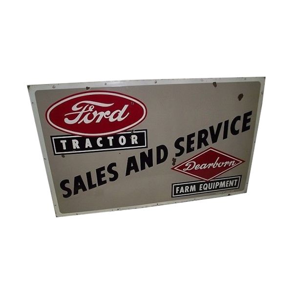 Ford Tractor Sales and Service Dearborn Porcelain Sign