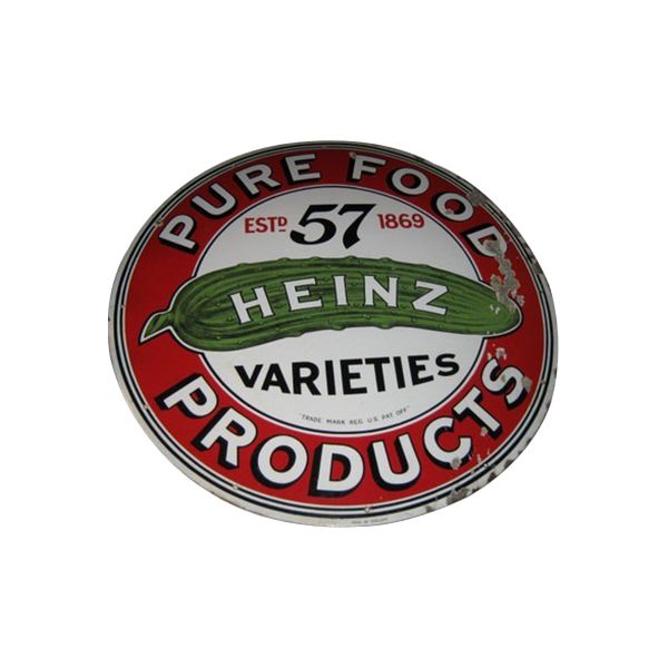 Heinz 57 Pure Food Products Round Porcelain Sign