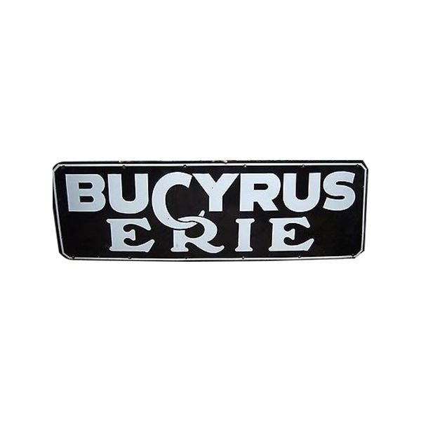 Bucyrus Erie 10 Foot Porcelain Sign