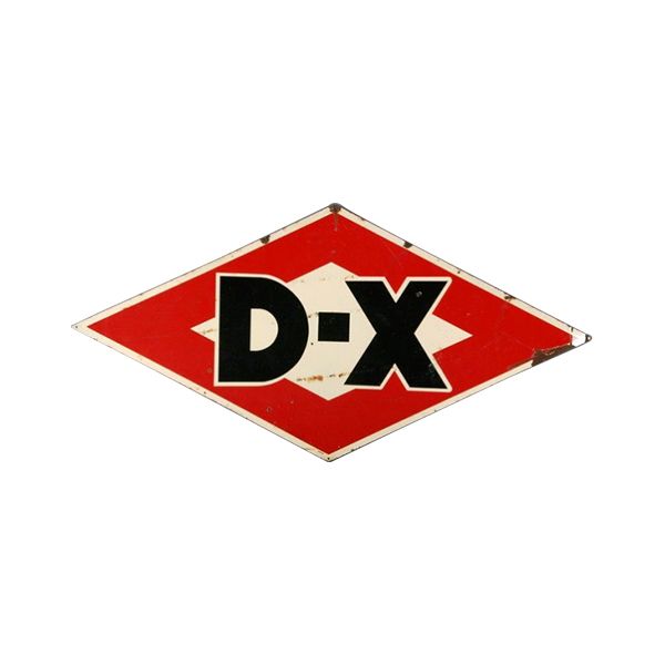 D X Gasoline Porcelain Sign