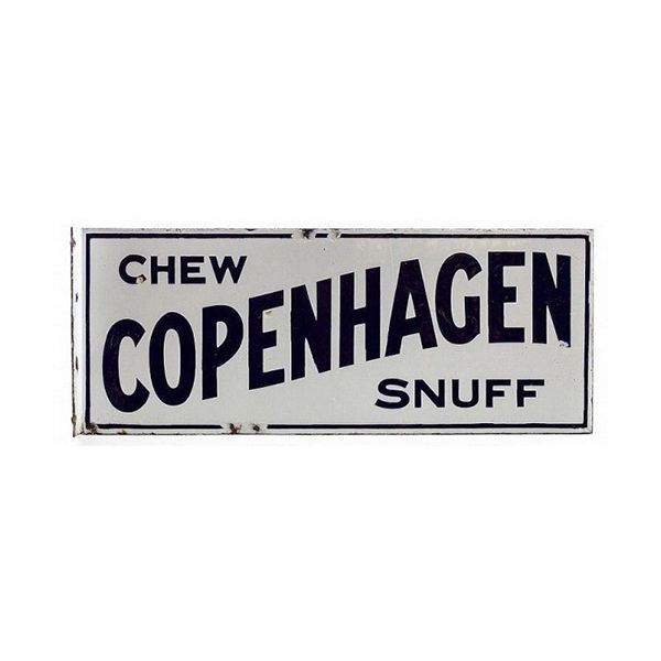 Copenhagen Snuff Chew Porcelain Sign