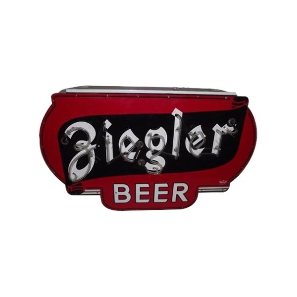 Ziegler Beer Neon Porcelain Sign