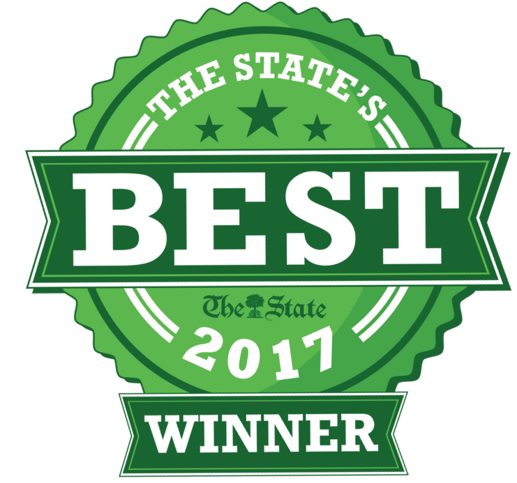 Green award seal The State's Best winner 2017.