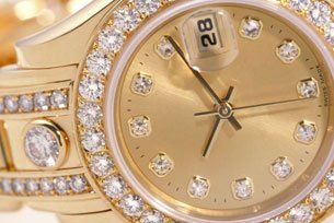 Watch with diamonds